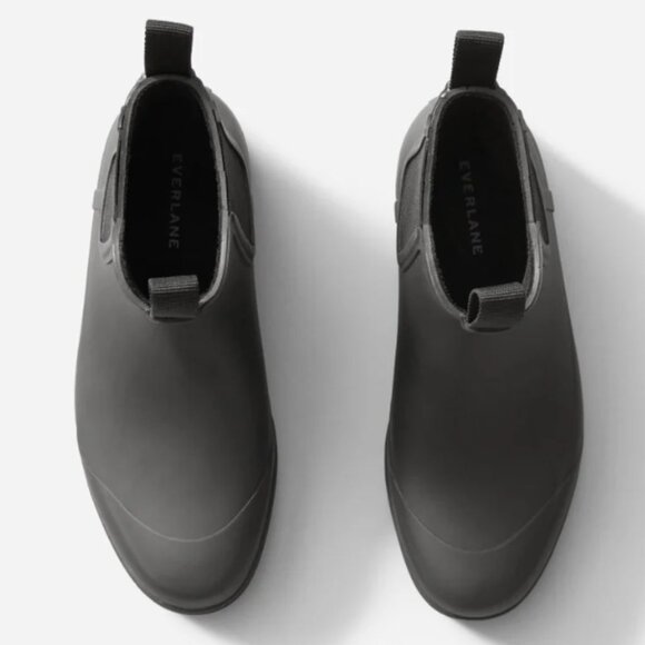 EVERLANE The Rain Boot Solid Black Lug Sole Chunky Pull On Waterproof - Picture 6 of 6